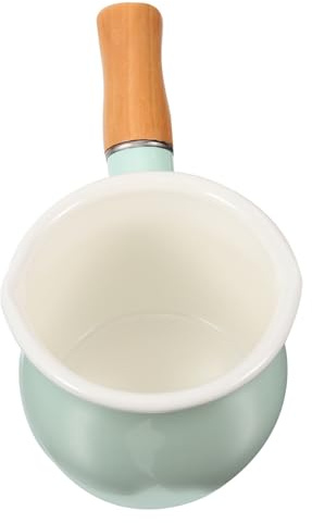 JECOMPRIS Mini Milk Pot Non-Stick Saucepan Small Saucepan Lid for Induction Hobs Milk Pan Enamel Cookware