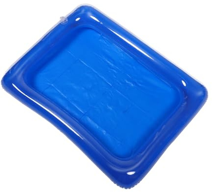 KICHOUSE Inflatable Pvc Kids Sandbox Blue, Children Sand Play Tray for Outdoor Beach and Educational Activities
