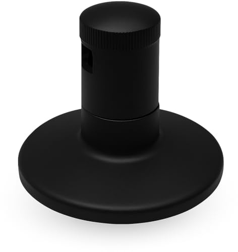 Embellecedor de Llave de Paso con Mando Palanca, 69x54 mm, Compatible con Ducha y Grifo Empotrado para llaves de cuadradillo de 8 mm (MANDO OCULTO NEGRO)