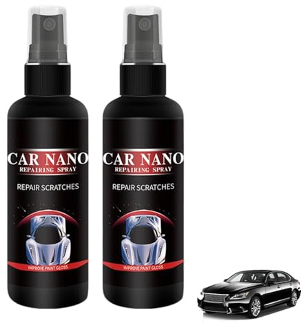 Nurafix Auto Spray Kratzer Entfernen,Quick Effect Coating Agent,Kratzer Entferner Auto Beschichtungs Sprays für Glanz und Schutz,Scratch Remover Auto, Autolack-Reparatur für Fahrzeuge,50ml (2pc)