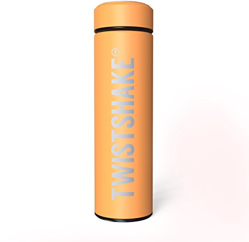 Twistshake Heiß- oder Kaltisolierflasche – 420 ml | Edelstahl-Wasserflasche mit Doppelschicht-Vakuum | Isolierung bis zu 10 Stunden | BPA-freie isolierte Thermoskanne | Orange