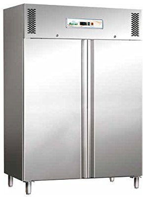 ARMADIO FRIGO REFRIGERATO CONGELATORE GN2/1 VENTILATO 2 ANTE 1410 LT. IN ACCIAIO INOX AISI 304 TEMP. -18°/-22°C