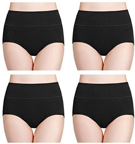 wirarpa Ladies Knickers Cotton Full Briefs High Waisted Underwear Panties for Women Multipack Size L