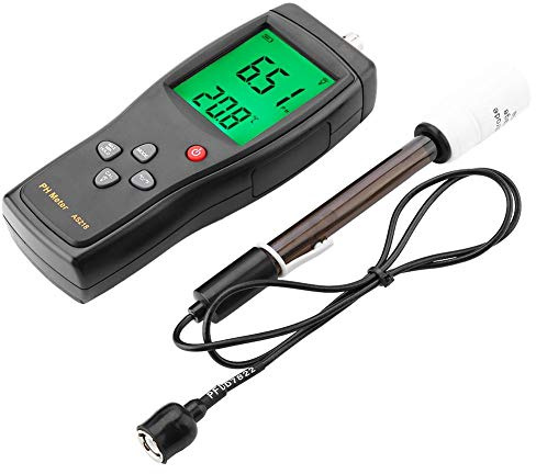 Misuratore di PH Digitale, Smart Sensor AS218 Misuratore di PH Digitale Tester Test Acqua di Qualità 0.00~14.00 Ph Strumento di Misurazione Dell'umidità con Scatola E Sonda