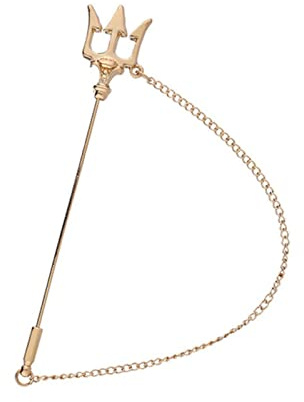 STANG Mode coréenne métal Trident Broche Longue Aiguille Gland chaîne épinglettes Hommes Costume Badge Pull Bijoux