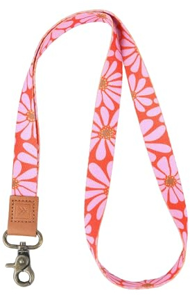 Thread Wallets Lanyards for ID Badges, Durable Lanyards for Keys, Cool Key Lanyard with ID Holder for Men and Women, Clip & Buckle Badge Holder With Lanyard (Emmeline)
