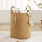 YOUDENOVA Cotton Rope Basket Large Blanket Basket Woven Storage Basket Toy Storage Organiser Nursery Decor Laundry Hamper with Handle 58L (Pure brown, 38cm(D) x50cm(H))