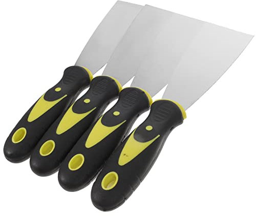 Yardwe 4piezas Raspador De Metal De Mango Espátula Inoxidable Para Reparación De Parches Herramientas Raspadoras Para Paredes