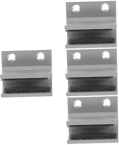 OSALADI 4pcs Sliding Glass Door Guide Fixed Shower Door Bumper Easy to Install High Strength Elegant Bathroom Accessory Suitable for All Glass Thicknesses