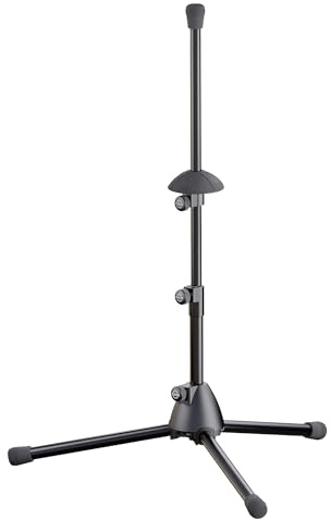 K&M Konig & Meyer Bass Trumpet/ Flugelhorn Stand - Black Trumpet Stand with Foldable Design - Solid Steel Construction and Wobble Free - 1.06kg