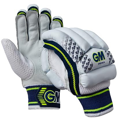 Gunn & Moore GM Cricket Batting Gloves | Prima | Lightweight Design | Cotton Palm | Junior Right Handed | Approx Weight per Pair 330 g | 1 Pair