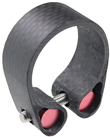Sattelklemme Fahrrad-Sattelstützenklemme, Kohlefaser, geeignet, matt, for 27,2 mm/30,8/31,6 mm Rennrad-Sitzrohrklemme, ultraleichter Sicherungsring Schnellspanner SattelstüTze (Size : Opening 27.2)