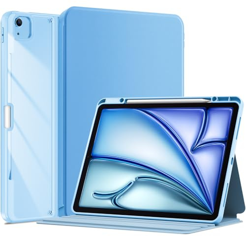 ProCase Cover iPad Air 13 Pollici M3/M2 2025/2024 con Portapenna, Custodia iPad Air 6 Generazione 13 [Modello: A3268 A3269 A2898 A2899 A2900] Auto Svegliati/Sonno -Blu