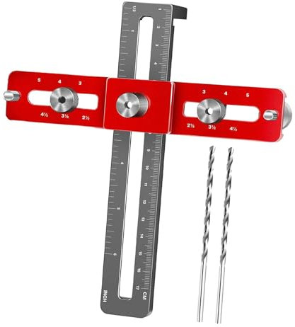 perfk Guida per Modello di Maniglia per Mobile, Strumento per Modello di Foratura, Set di dime per ferramenta per Mobile, per mobili e cassetti