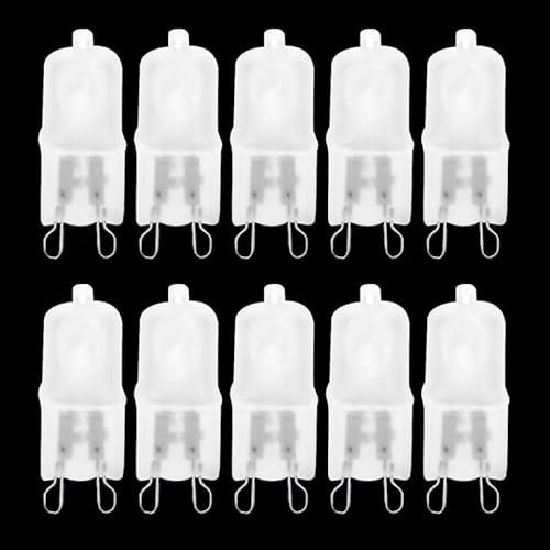 UGEFKMQ 10 X Klar Kapsel Lampe G9 20W 230V Glühbirne 40W G9 Halogenlampen 2-Polig Dimmbar Für Dunstabzugshauben Mikrowellenherde 40W