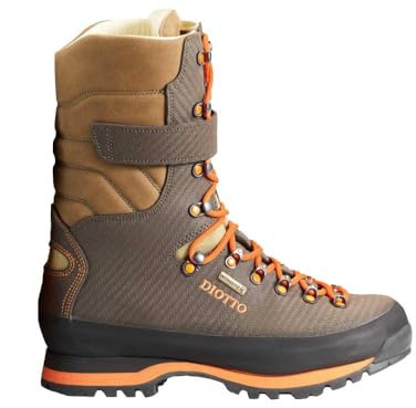 DIOTTO WOODLAND HV Botas de Caza y Senderismo de alta visibilidad, Suela Vibram Fourà, Membrana WindtexPro (Marrón, Sistema tallas calzado EU, Adulto, Números, mediano, 39)