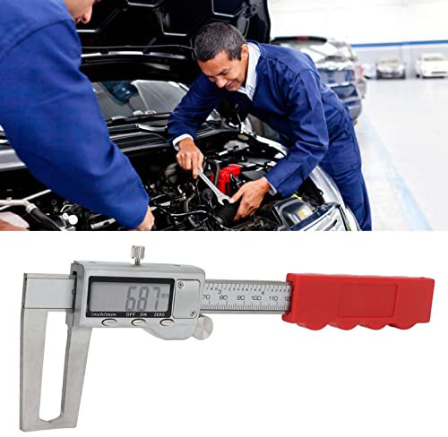 Rotor Digital Caliper, Brake Disc Thickness Measuring Tool, Disc Brake Rotor Caliper Micromer Micrometer Inch Fractions Unit 0-6In/0-150Mm, Measuring Tool, Digital