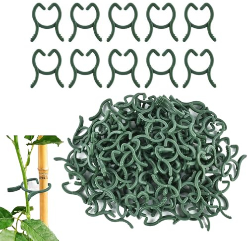 Gartenpflanzen-Clips, 100 Schmetterlings-Clips für den Garten, Befestigung von Weinreben, Tomatenkäfig, Stängelbefestigungsklammern, Gartenzubehör für Blumentöpfe, Gurken