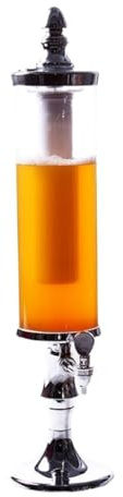 TOTIKI Dispensador De Cerveza Dispensador De Cerveza De 2 L/70 Oz con Tubo De Hielo Y Luces De Colores Dispensador Bebidas(Blue,Silver)