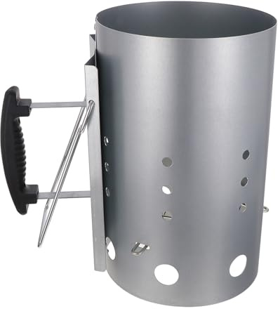 DIYEAH Accendifuoco Barbecue Esterno Carbonella con Manico Nylon e Scudo Termico Avviatore Rapido per Grill e Fornello Portatile Accenditore Chimney Fire Starter per BBQ e Cucina Outdoor