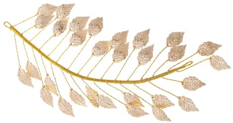 Angoily Diadema Dorada para Mujer en Aleación Diseño de Hojas, Práctica y Fácil de Poner, Adecuado para Fiestas y Compromisos
