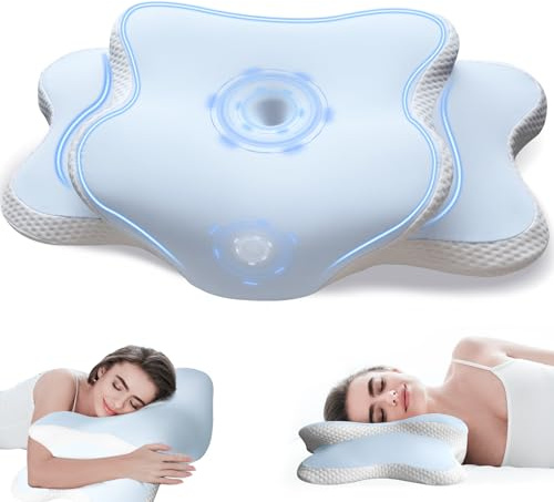 EvenVentric Kissenbezug Nackenstützkissen, weicher und kuscheliger, maschinenwaschbarer Ersatzbezug, Lightblue