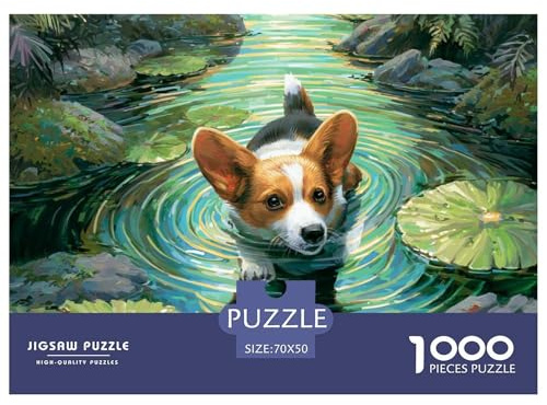 Begleithund Puzzles, 1000 Teile, verschiedene Farben, berühmte Gemälde, zum Basteln, Geschicklichkeitsspiel für Kinder von 8 bis 12 Jahren, 70 x 50 cm, 1000 Stück