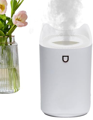 Humidificadores para dormitorio, tanque de agua de 3 litros, aparato personal con 3 modos de niebla, humidificador de aire de niebla, para habitación, hogar, oficina, interior, guardería, mesita de