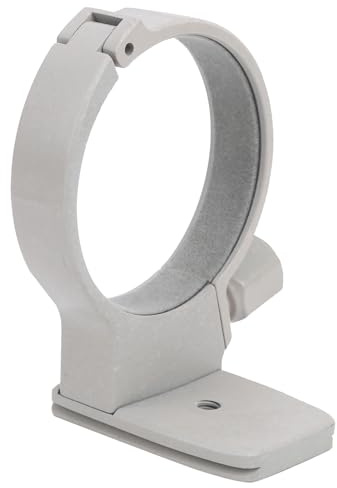 Generic Collare per Treppiede per Obiettivo in Metallo, Accessorio in Lega di Alluminio Grigio per Fotocamera F4 da 70200 Mm, Staffa Durevole e Resistente all'usura con Processo Integrato CNC,