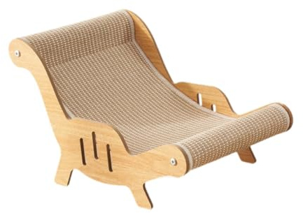 Zambuph Silla de Playa para Gatos, Tumbona para Gatos, Muebles de Descanso y Juego Que ofrecen Comodidad para Interior. La Silla sisal es un Lugar Descanso y Juego Playa para, Marrón, 32x53x31cm