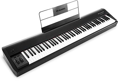 M-AUDIO Hammer 88 – USB MIDI Keyboard 88 Weighted Keys with Natural Piano Feel, Pitch Bend and Modulation Wheels, and Software Suite