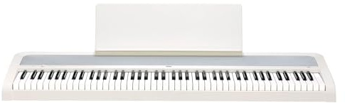 KORG B2 Digitalpiano, Keyboard, E-Piano (mit Notenpult, Dämpferpedal und Lernsoftware zum Üben zuhause), USB Midi/Audio-Anschlüsse, 88 Tasten, weiß