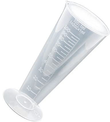 Othmro 100ml Measuring Cup Lab Graduated, Plastic Conical Beaker Measuring Jug for Lab Measure Baking Cooking Tool, 5ml Per Scale, 1pc