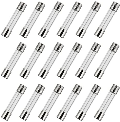 BOJACK 6x30 mm 0,5 A 250 V 0,24 x 1,18 Zoll F0,5AL250V 0,5 Ampere 250 Volt Fast-Blow Glas sicherungen (Packung mit 18 Stück)