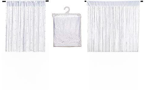 Wurm - Fadenvorhang ohne Perlen aus Textil Weiß (B/H) 90x200cm