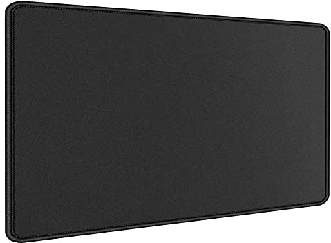 Hosimoln Tapis de Souris de Jeu, Grand Tapis de Souris Taille 70x30CM épaisseur 3MM, Tapis de Souris d'ordinateur antidérapant et étanche avec Bords Cousus pour jeux/bureau/maison-70x30 Black
