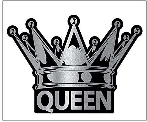 Biomar Labs® 1 x klistermärke bildekal silver krona drottning bil motorcykel hjälm fönster laptop B 95