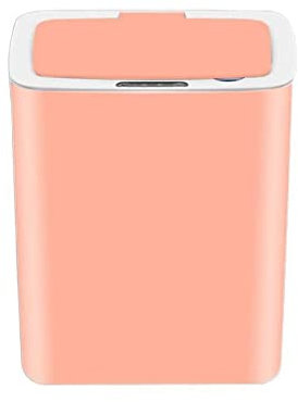 Trash Can Trash Bin Garbage Can Batteries Household Sensor Kitchen Garbage Bin with Sensing Distance and 14L Capacity（ Garbage Bin Trashcan Wastebasket (Color : Pink)