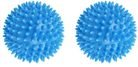 Duendhd 2 x Massageball, harter Stressball, 7,5 cm, für Fitness, Sport, Übung, Blau