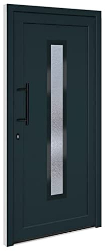 Porte d entrée anthracite 98x200 cm PVC