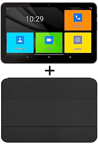 SPC Gravity 3 4G Senior Edition – Tablet para Personas Mayores con Funda incluida, Pantalla 10.35”, conectividad 4G, rápido WiFi 5, batería 9,5 Horas, 4-64GB, Android 11 – Negro