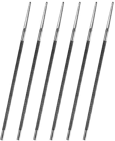 Lime Tronconneuse, 6 Pièces Lime Chaîne Tronçonneuse, 5.2mm Lime Ronde D'affûtage, pour L'affûtage Manuel des Chaînes de Tronçonneuses