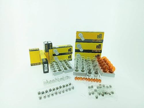 BREHMA 90tlg Kleinlampenpaket Werkstattware Autolampen 12V Glühlampe Glassockellampe Glühbirne Soffitte KFZBeleuchtung 10x P21/5W 10x P21W 10x PY21W 10x R10W 10x R5W 10x W5W 10x WY5W 10x C5W 10x C10W