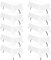 10er-Pack weiße Polyester-Tischdecken 153×260 cm für 6 Fuß rechteckige Tische Polyester-Tischdecke, Flecken- und knitterfest, waschbare Tischdecke für Hochzeitsempfang, Bankettparty