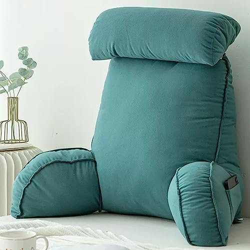 Miaogoo Weiches Lesekissen zum Lesen, Arbeiten, Spielen, gemütliches, bequemes Rücken- und Nackenstützkissen, langlebiges Keilkissen zur Schmerzlinderung, waschbar (grün)