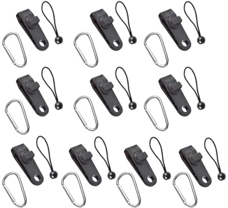 60 PCS Bumper pack tarpaulin cover tie downs - 20pcs Tarp Ball Bungies - 20 Pcs Clips - 20Pcs Carabiner Clips - Extra Strong Tie Down Secure Kit or Outdoor use (Tents, Boat covers etc)