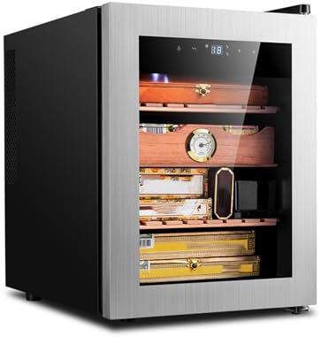 Zigarrenschrank, elektronischer Zigarrenschrank mit konstanter Temperatur und Befeuchtung, kleiner Mini-Heimlagerschrank, Zigarren-Weinschrank