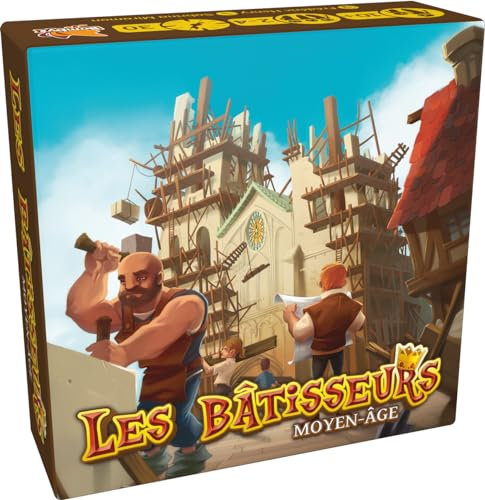 Asmodee - Bombyx - The Builders: Medeltida - Brädspel - Kortspel - Resespel från 10 år - 2 till 4 spelare - fransk version