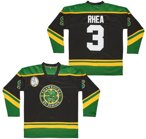 Men's 3 Ross The BOSS Rhea ST John's Shamrocks Stitched Hockey Jersey with EMHL Patch Black L