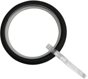 GARDINIA Anelli per tende con inserto scorrevole e ganci per tende, in metallo, per Ø 25 mm, nero opaco, 10 pezzi